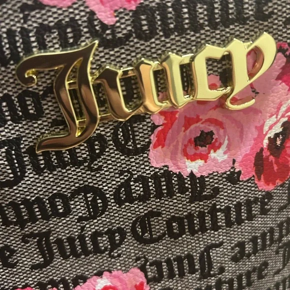 Juicy Couture Black and Pink Floral Totes - Picture 7 of 7